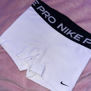 White nike pros